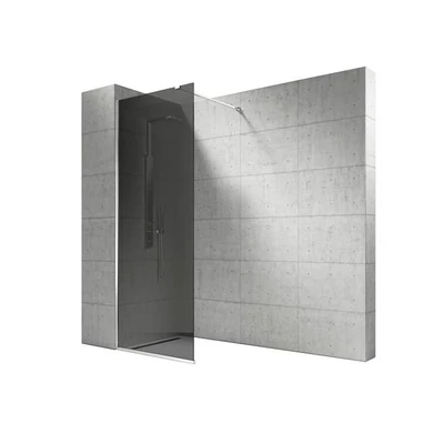 Vela Banyo WALK IN zuhanyfal - 8 mm vízlepergetői FÜSTÜVEG - 130 x 200 cm