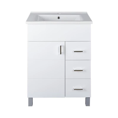 Viva STYLE Karina 85 lábon álló fürdőszobabútor 3 fiókos Sanovit ATRIA 9085 mosdóval 85 x 45,5 cm