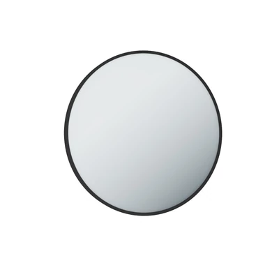 TMP IRON fürdőszobai tükör - FEKETE keret - kerek - 70 cm