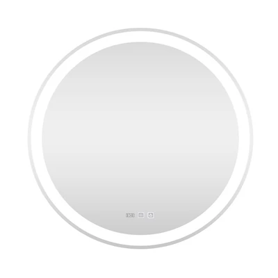 Viva AURA fürdőszoba tükör - érintőkapcsolós - páramenetesítős - órával - LED - KEREK - átmérő 60 cm