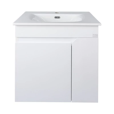 TMP VISION 60 fali függesztett fürdőszobai bútor - SKY E-8099-60 porcelán mosdóval - 61 x 46 cm