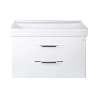 TMP LUX 100D fali fürdőszobabútor - CeraStyle SHARP 37600 DUPLA csaplyukas mosdóval - 100 x 48 cm