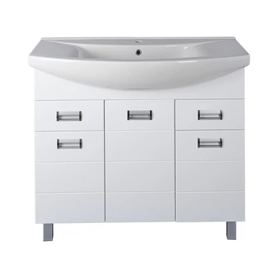 Viva SZQUARE 85 lábon álló fürdőszobabútor Sanovit ZENON 6085 porcelán mosdóval 86 x 50 cm